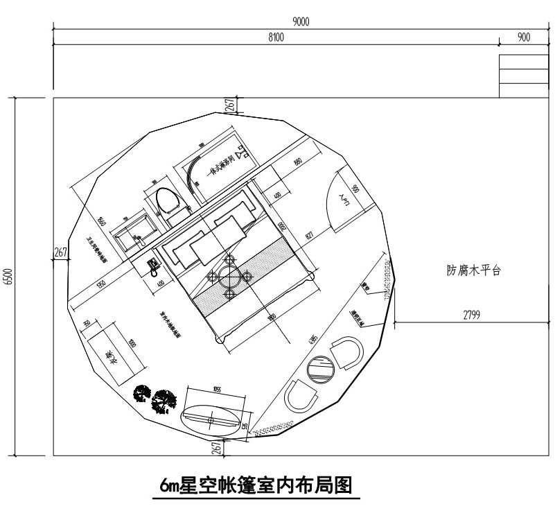 沙漠营地星空帐篷-球形酒店帐篷(图1)